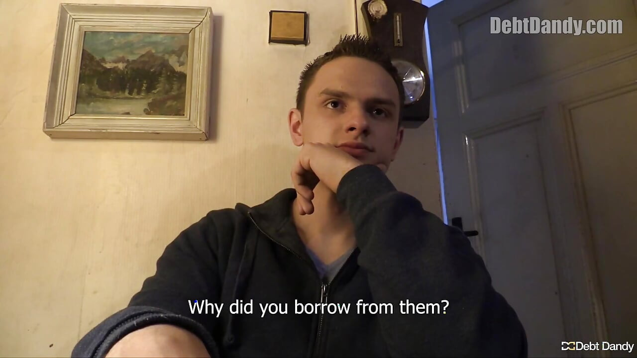 Czech Hunter - Horny Debt Dandy Climbs Messy Top Floor Flat & Forces Cute Unemployed Guy to Wear Girlfriend Bra