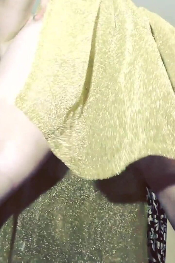 Get off to my shiny dress and to my tease!