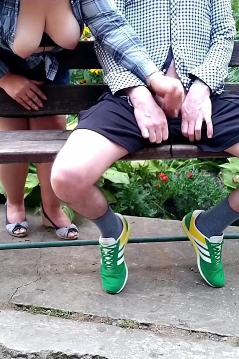 Stepmom's Saggy Tits in a Park