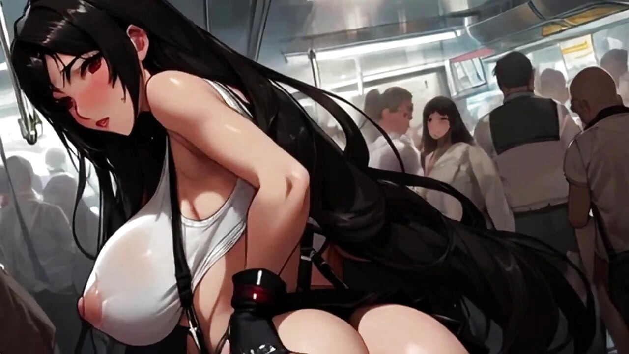 Big Titty Tifa & Petite Aerith Star στο Spicy Toons: The Subway 2