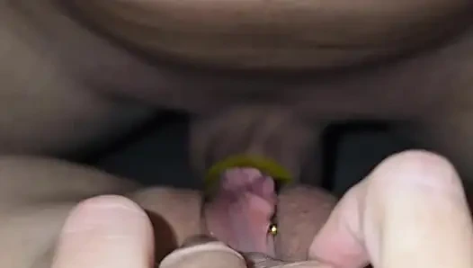 Cum drinking from condom