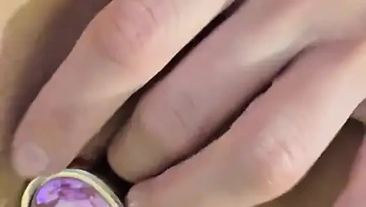 Sexy MILF Inserts Anal Plug Into Her Bare Pussy in the Bathtub...