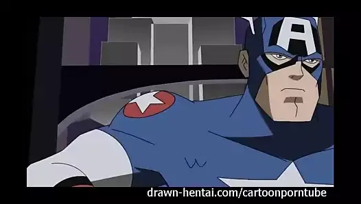 Wonder woman chatte baisée par Captain America