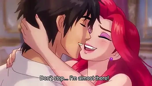 Ariel & eric moonlit balkon-leidenschaft - romantische 3D Anime Love