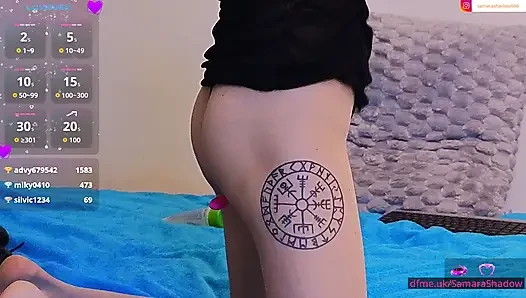 Playful Dirty Talk Starts Here. live fingering and teasing show, Feet, graceful legs!