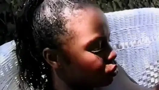 Ebony Teen Fucked in Her Ass Outdoors