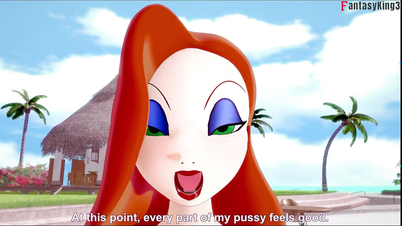 Jessica Rabbit iført en bikini POV-sex