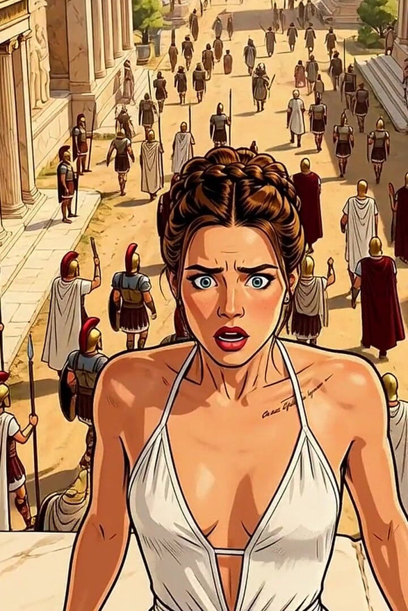 Helen of Troy Fucks and Sucks and Gets Cum Inside Her Pussy and on Her Belly