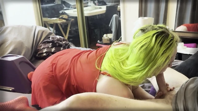 Next Door Dolly and Stunt Cock - Thrusting Vibrator Swallow Blowjob