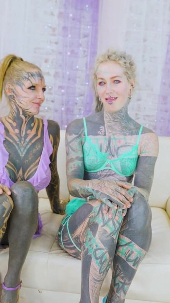 Heavily Ink TEENS Pornstars ATM and Gaping Threesome World Champion | Clip 1