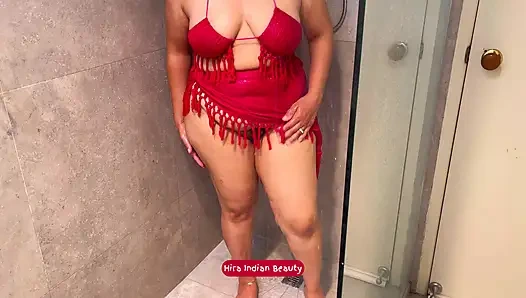My Beautiful Step Mom Taking Shower - Erotic Naked Big Ass, Big Boobs and Pussy Washing