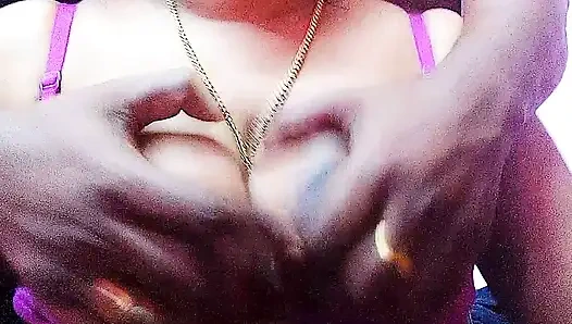 Stepsister and stepbrother had fun alone in bedroom.