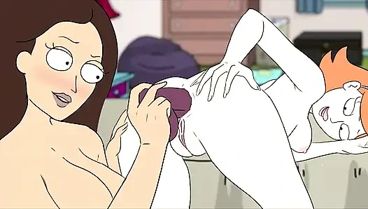 Jessica Moans As Tricia Lange Fucks Her With Dildo - Rick and Morty Cartoon