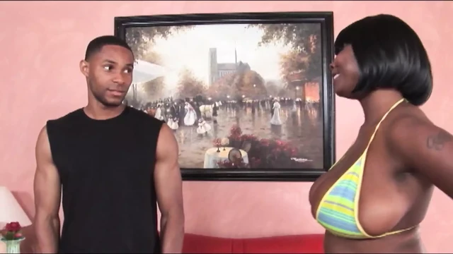 Stacy Adams a horny dark skinned brunette woman gets her