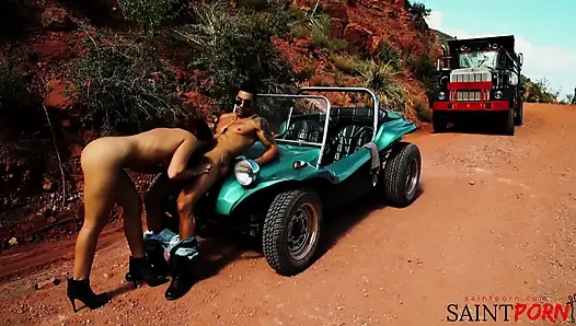 Jayme Janes Heats Up The Desert With Sex And Cum Swallowing