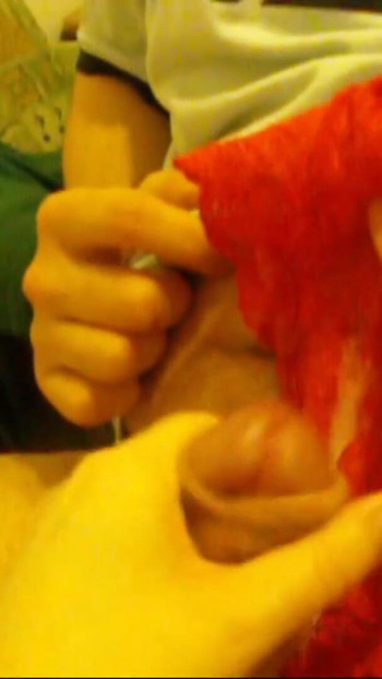 Captivating moment from "Massage with red panties"