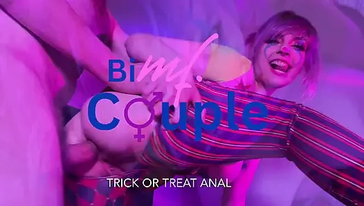 Bimfcouple - trik halloween atau memperlakukan seks anal