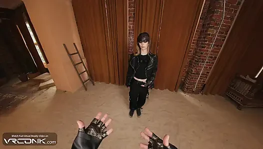 VR Conk: Teen Skinny Furiosa Sucks & Fucks Hard In Mad Max Cosplay Parody pt.2