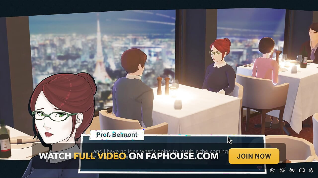 クイック・ア・ラブホテルの物語:教授がレストランで生徒に足コキをする場面 - 第6話