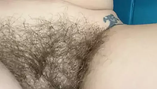 Smoking on the toilet with my hairy pussy showing