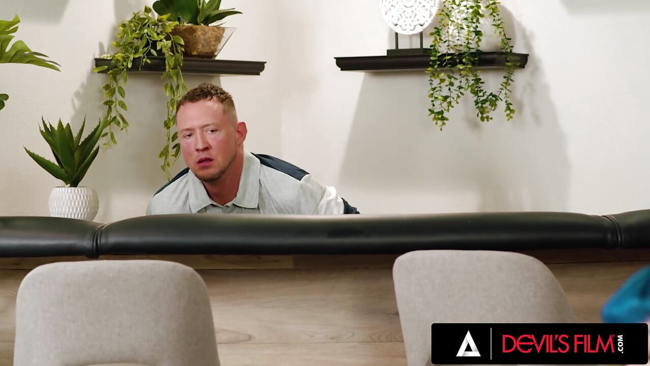 DEVILS FILM - Jewelz Blu Catches Man Jerking Instead Of Fixing Fridge Then Gives Rough Big Tits Fuck