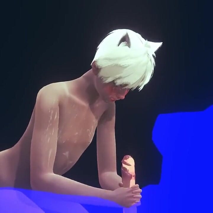 Yaoi Femboy - sexy Neko femboy harde seks deel 2