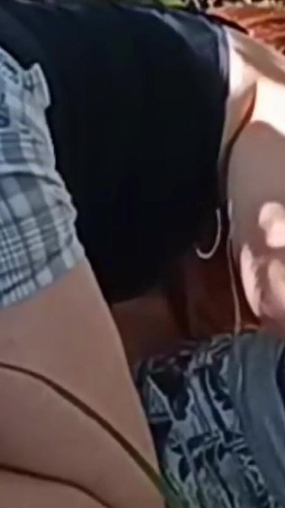 Redhead caught giving blowjob in public | Clip 2