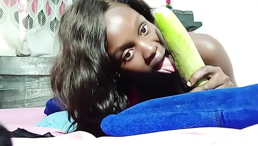 Alexa's Big Veggie Blowjob Toy - a Big Mouthful of Green