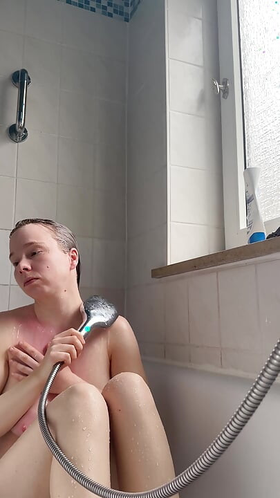 Teen with Perfect Body Showers