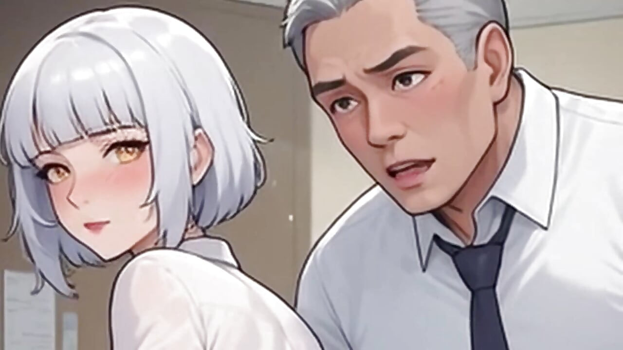 Waifu Amatorskie nastolatka POV biurowe stroje kąpielowe złośliwiec i zbliżenie Szef Blowjob (1m złośliwiec)