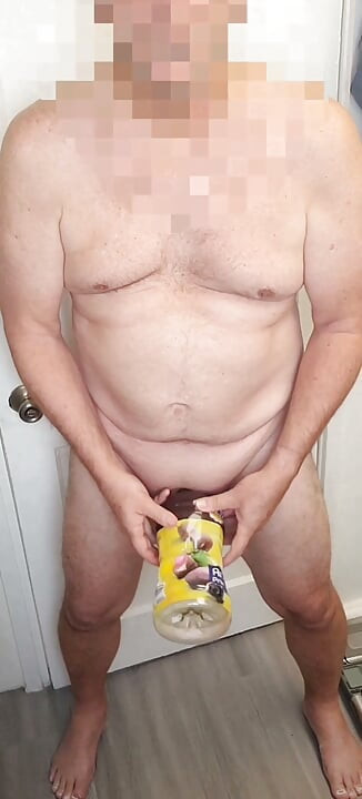 Masturbation demo: Masturbating with a juice bottle + eating my own cum