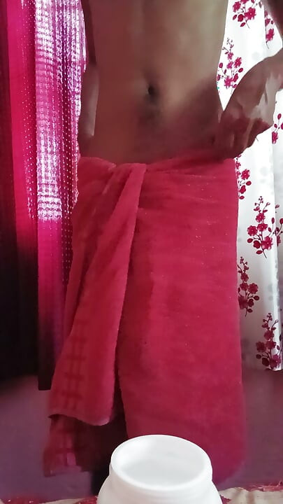 After a quick shower, a body massage