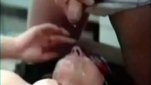 Boy cumshots milfs face