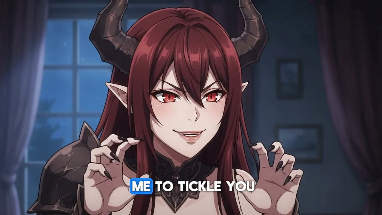 Succubus gâdilă o fată.