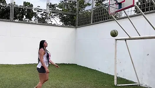 I lose bet on basketball game and I have to give my pussy tight and juicy