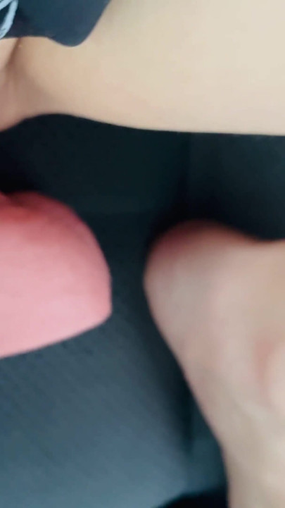 In the Car I Stop in a Parking Lot to Dildo My Pussy Like a Whore at the Risk of Being Surprised by Strangers