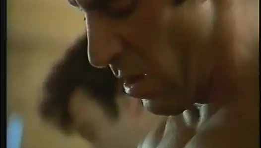 80s porn star Kim Carson shows off her oral skills