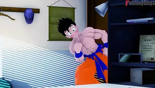 Goku Videl'i tatmin etmiyor, bu yüzden Gohan ona yardım ediyor - Dragon Ball Zex Series
