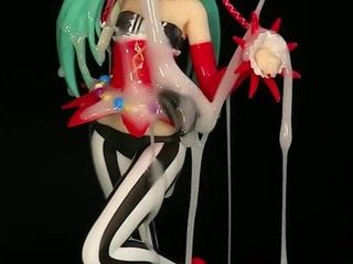 Miku Hatsune, фигура 12, буккаке (фейк-сперма)