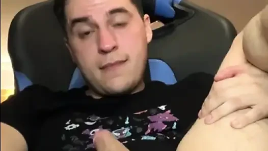 Cute Gaymer Gets Horny After Playing Video Games and Shoots His Hot Load
