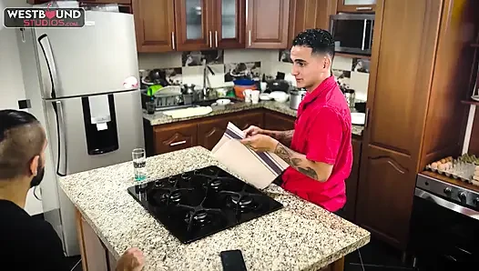 Horny MILF Valentina Tejada Fucked in the Kitchen by Her Stepson's Best Friend