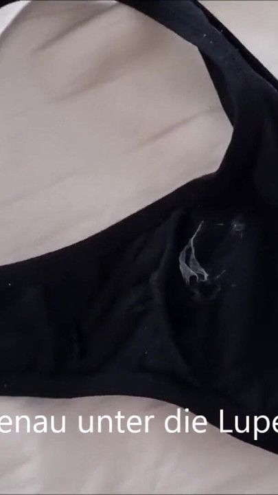 Powerful moment from "Found a stranger's Thong and String in the woods and covered them in my cum"