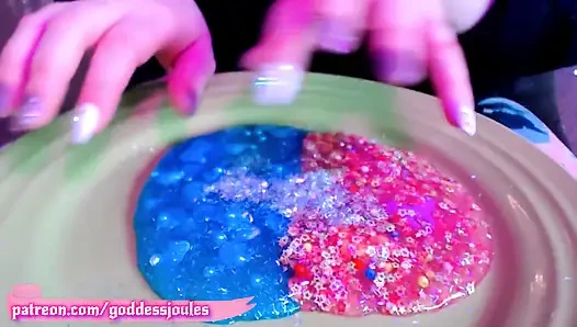 Giantess Nail Tapping Asmr Glitter Slime