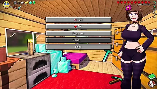 HornyCraft Пародия на Minecraft - Jenny дает Стиву горячую ногами для алмаза! (Хентай геймплей)