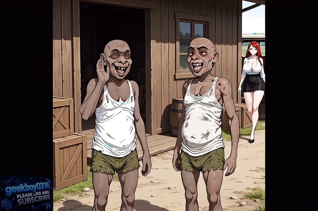 A hot red-haired government clerk apparently wants to visit an ugly man's home to sex -  HD Hentai Video