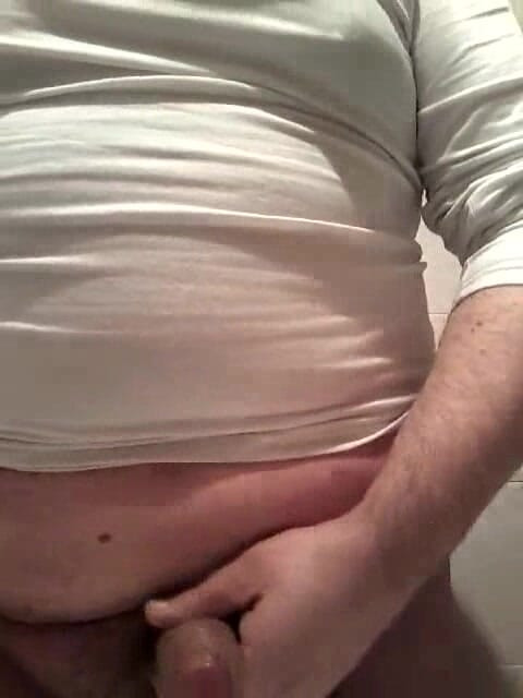 Sensual cumshot of mature man