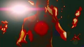 Británica Freddie Sunfields en lujuria de luces rojas oscuras