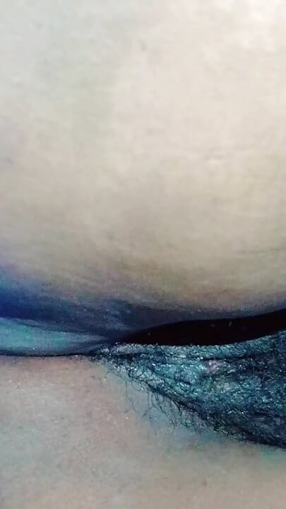 Yes closeup of a hairy fat black pussy being fingered