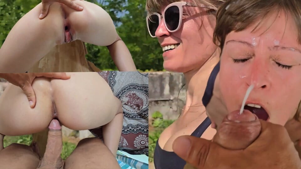 Sweaty Runner Comes Home, Catches Husband Watching Porn video and Jerking Off, Then Squirts on His Cock