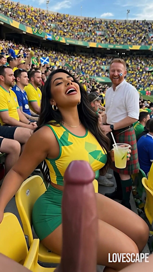 Brazilian Babe Bred By Kilt Wearing Scotsman (AI) | Clip 1